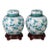 Pair of Antique Chinese Cloisonne Floral Enameled Covered Urns C1930 For Sale