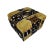 African Custom Made Ottoman With Brown/Mustard/Black/White Mud Cloth For Sale - Image 3 of 7