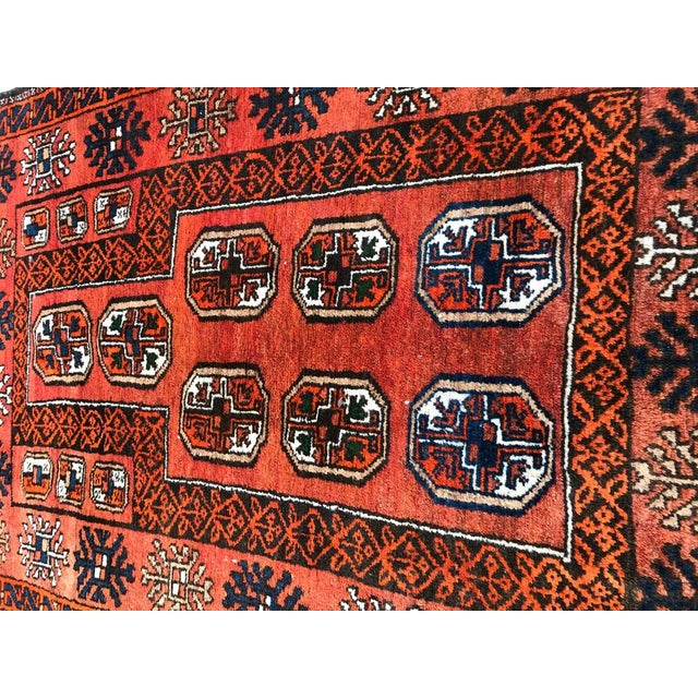 Red Small Afghan Baluch Rug For Sale - Image 8 of 10