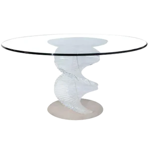 Spiraling Lucite Center Table