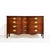 Dixie Mid Century Federal Style Mahogany Serpentine Triple Dresser by Dixie For Sale - Image 4 of 12