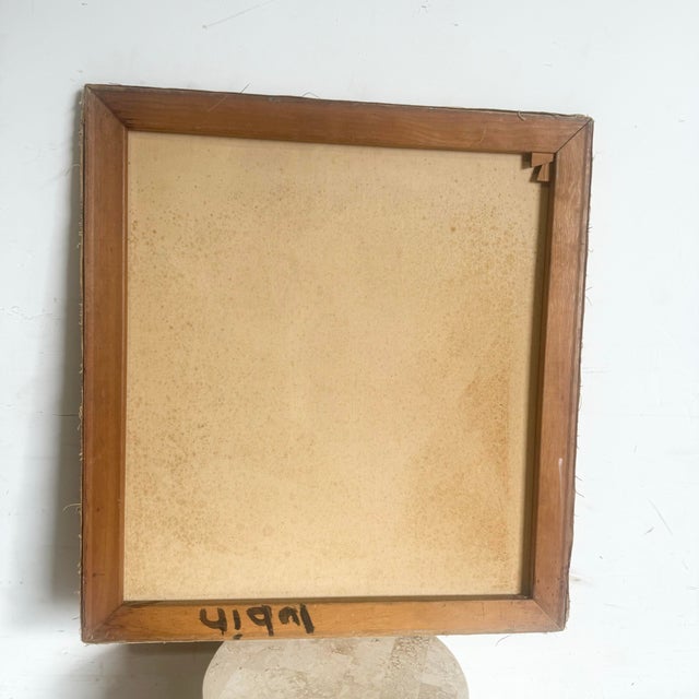 Green Vintage Original Oil Painting of Nude Woman Sitting For Sale - Image 8 of 8