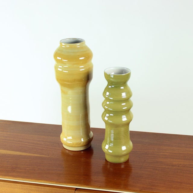 Mid-Century Ceramic Vases, Former Czechoslovakia, 1960s, Set of 2 For Sale - Image 12 of 12