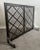 Art Deco Style Black & Bronzed Metal Two-Door & Diamond Design Fireplace Screen: The Art Deco style fireplace screen...