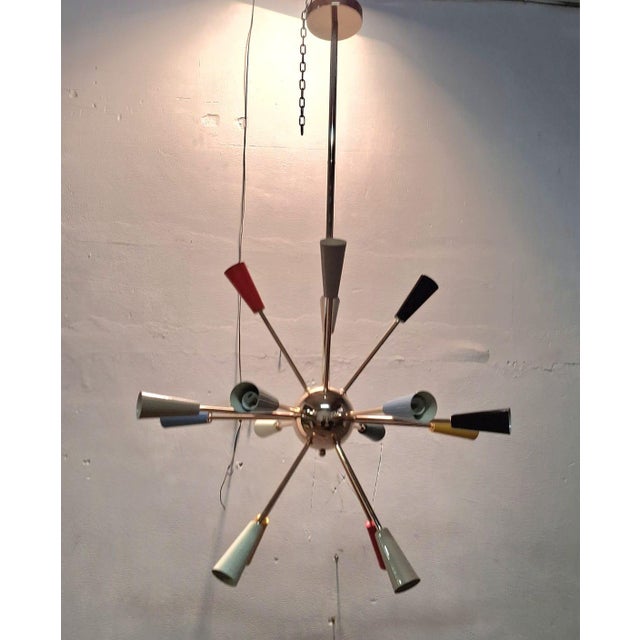 Vintage Sputnik Chandelier, 1970s For Sale - Image 8 of 9