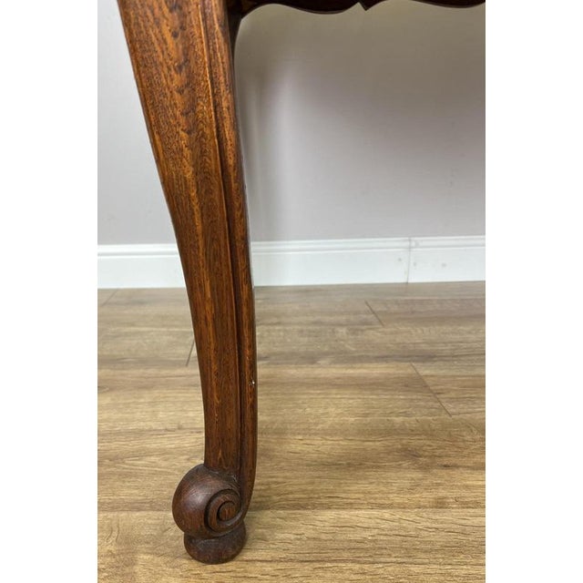 Gold Vintage French Louis XVI Carved Oak Extendable Dining Table For Sale - Image 8 of 17