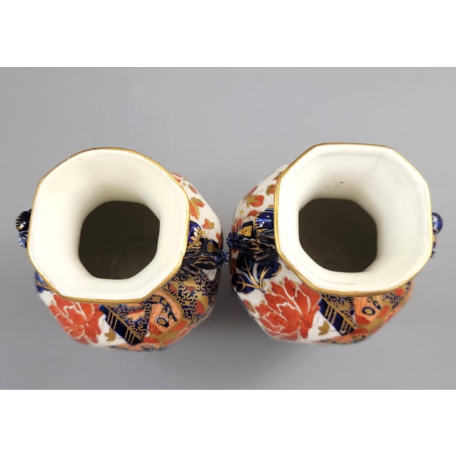 Porcelain Lidded Vases from Ridgways Derby, England, 1891-1910, Set of 2 For Sale - Image 4 of 11