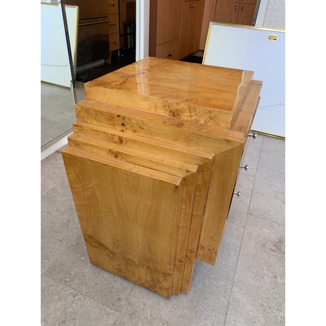 Mid-Century Art Deco Burl Wood Side Table or Night Stand For Sale - Image 12 of 12