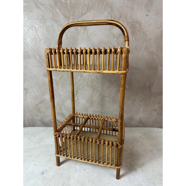 Vintage Rattan Bottle Holder, 1960 For Sale - Image 6 of 11
