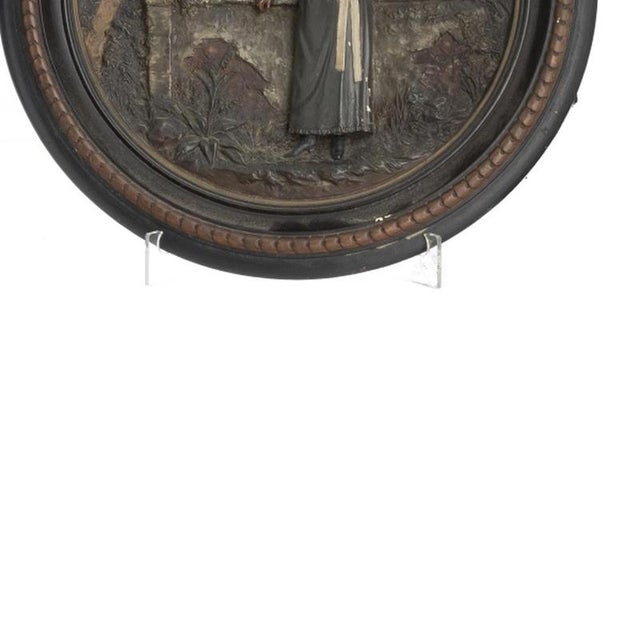 Johann Maresch, Tavern Interiors, 19th Century, Terracotta Plaques, Set of 2 For Sale - Image 5 of 6