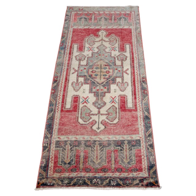 1970s 1970s Vintage Hand Knotted Small Rug For Sale - Image 5 of 14