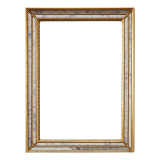 Mid‑Century Modern Gilt Mirror by Deknudt, Belgium, 1970s For Sale
