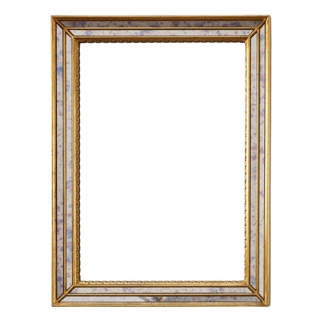 Mid‑Century Modern Gilt Mirror by Deknudt, Belgium, 1970s For Sale
