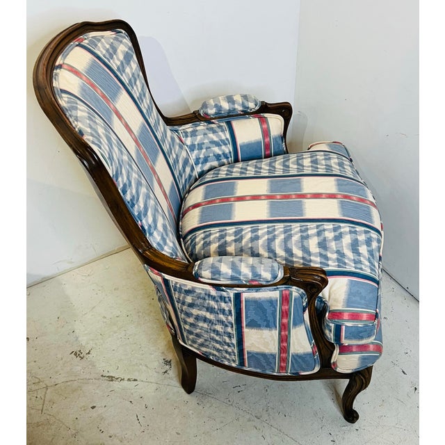 1980s Vintage Wesley Hall Style Louis XV Bergere Armchair For Sale - Image 5 of 10