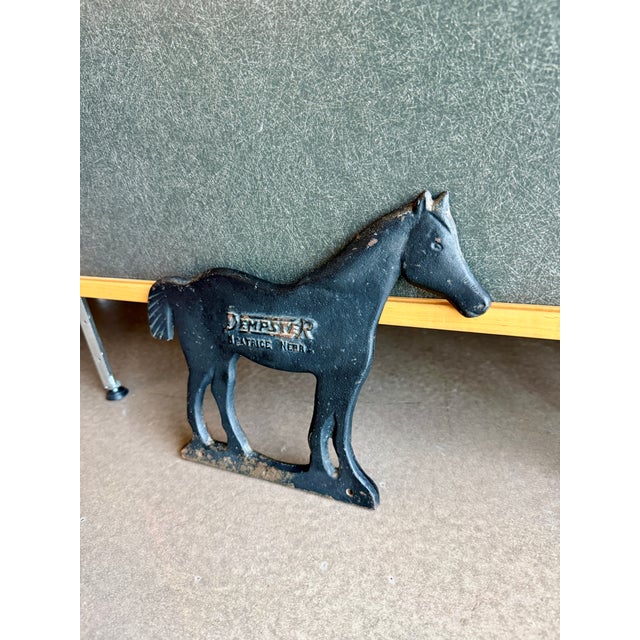 Antique Dempster Cast Iron Bobtail Horse Windmill Weight Beatrice Nebraska For Sale - Image 13 of 14