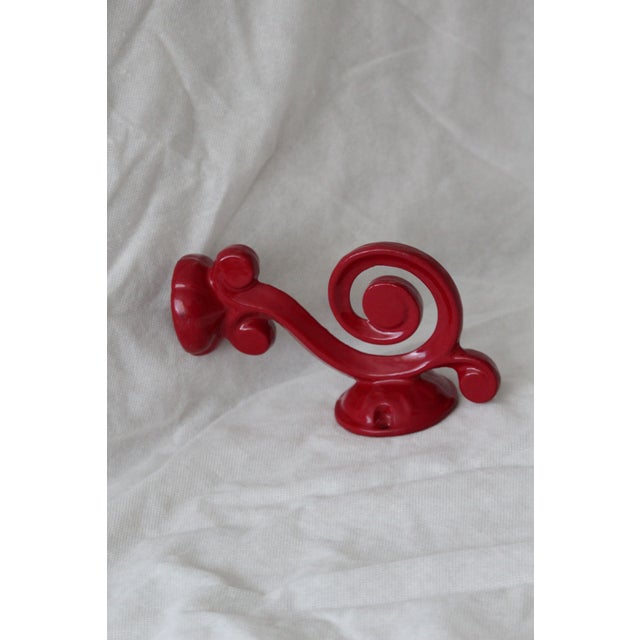 Red Wall Candleholders, 1980s, Set of 2 For Sale - Image 9 of 17