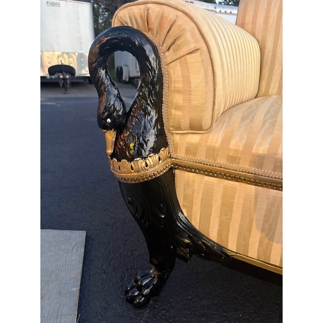 1930s 1930s Victorian Carved Swan Sofa For Sale - Image 5 of 11