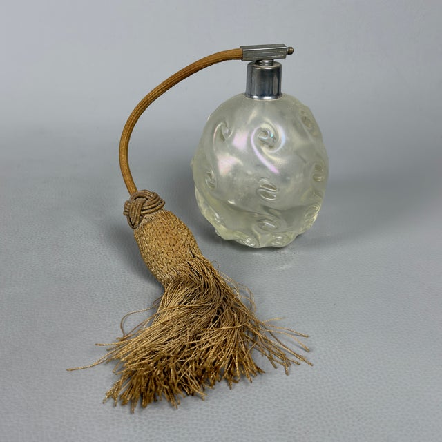 Antique Iridescent Murano Glass Torchon Dressing Table Set by Ercole Barovier for Barovier & Toso, 1940s, Set of 3 For Sale - Image 11 of 18