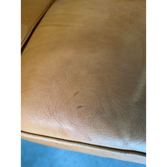 Mid Century Danish Cognac Leather Sofa For Sale - Image 10 of 10