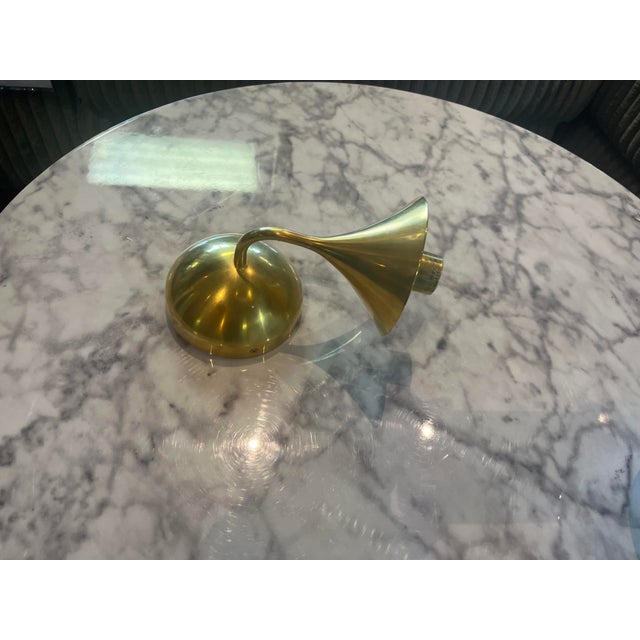 Contemporary Aerin by Visual Comfort Signature Cristol Small Single Sconce Hand-Rubbed Antique Brass With White Glass For Sale - Image 3 of 6