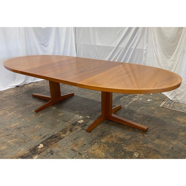 Teak Oval Expandable Dining Table by John Mortensen for Heltborg | Chairish