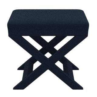 X Bench in Navy Linen