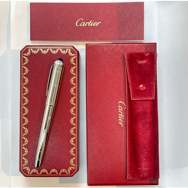 Cartier Cartier Palladium Finish R De Cartier Rollerball Pen For Sale - Image 4 of 5