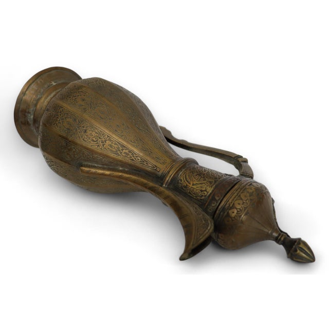 Metal Antique Islamic Teapot in Brass Bukhara, 1900s For Sale - Image 7 of 14