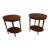 Pair of Leighton Hall Mahogany Oval End Tables - Showroom Samples For Sale