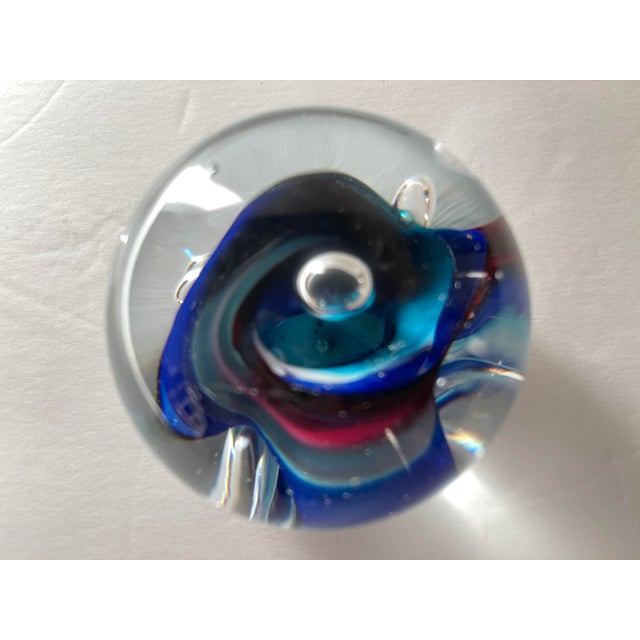 Hand Blown Glass Ocean Sea Wave Paperweight Signed Karg For Sale In Jacksonville, FL - Image 6 of 8