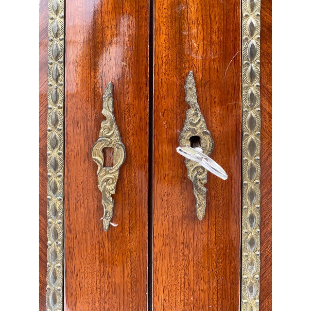 Bronze Late 20th Century Marquetry Sideboard French, Granite, Inlay, Bronze Mounts and Feet For Sale - Image 8 of 12
