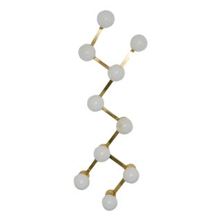 Zigzag Brass Ceiling and Wall Light in the style of Gaetano Sciolari, Austria, 1970s For Sale