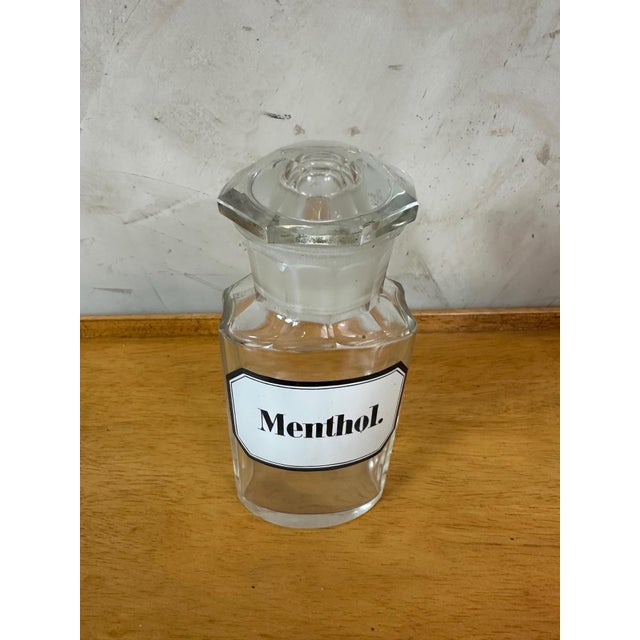 Lot of 3 Louis Philippe period pharmacy bottles in glass with original labels in Latin. Removable octagonal cap. Good...