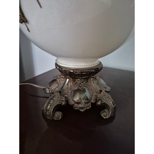 Metal Mid 20th Century Hollywood Regency Cherub Table Lamp For Sale - Image 7 of 7