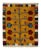 Textile 1950s Vintage Gabbeh Tribal Rug in Gold-Orange With Colorful Geometric Pattern For Sale - Image 7 of 7