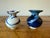 Traditional Pair of Mini Blue & White Studio Pottery Vases, Whitefish Pottery For Sale - Image 3 of 7