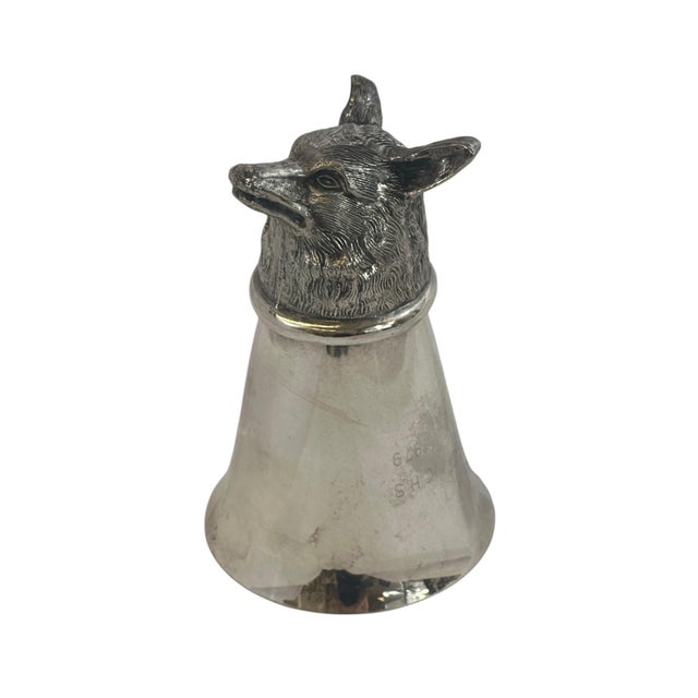 1970s Vintage Silverplate Foxhead Stirrup Cup For Sale - Image 5 of 12