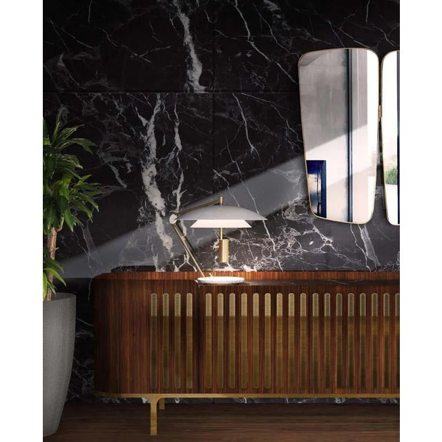 Metal Table Lamp in Brass For Sale - Image 7 of 8