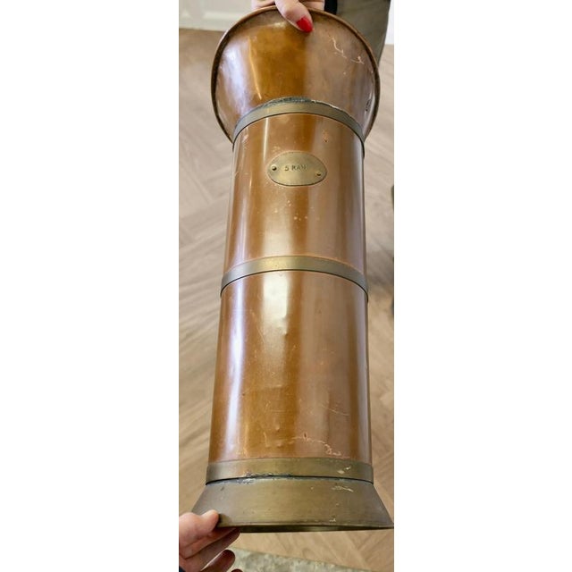 Metal Antique Dutch Copper Oil Can For Sale - Image 7 of 10