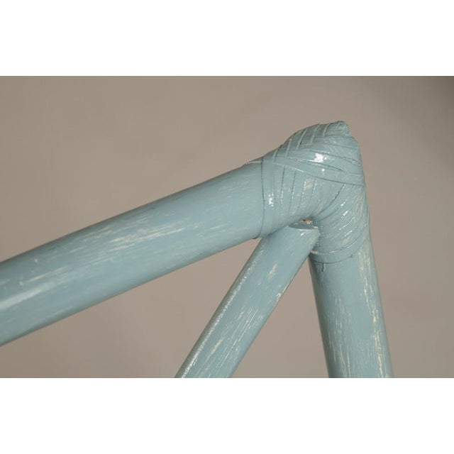Wood Blue-Gray Bamboo Armchairs from Vivai del Sud, 1980, Set of 2 For Sale - Image 7 of 18