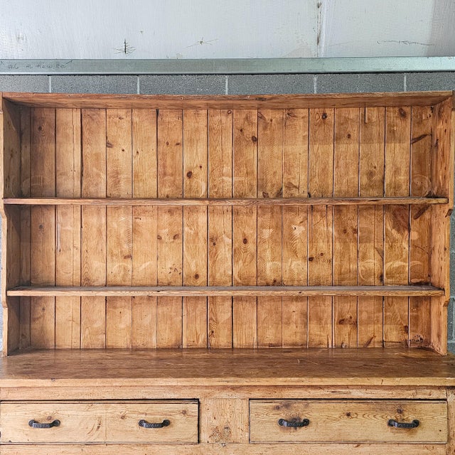 Antique English Pine Kitchen Hutch or Dresser - Circa 1890 For Sale - Image 4 of 12