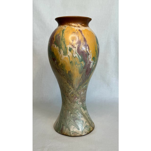 2000 - 2009 Abstract Modern Marbled Ceramic Peruvian Vase For Sale - Image 5 of 12