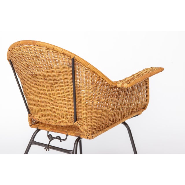 Vintage Basket Chairs by Gianfranco Legler, 1950s, Set of 3 For Sale - Image 9 of 10