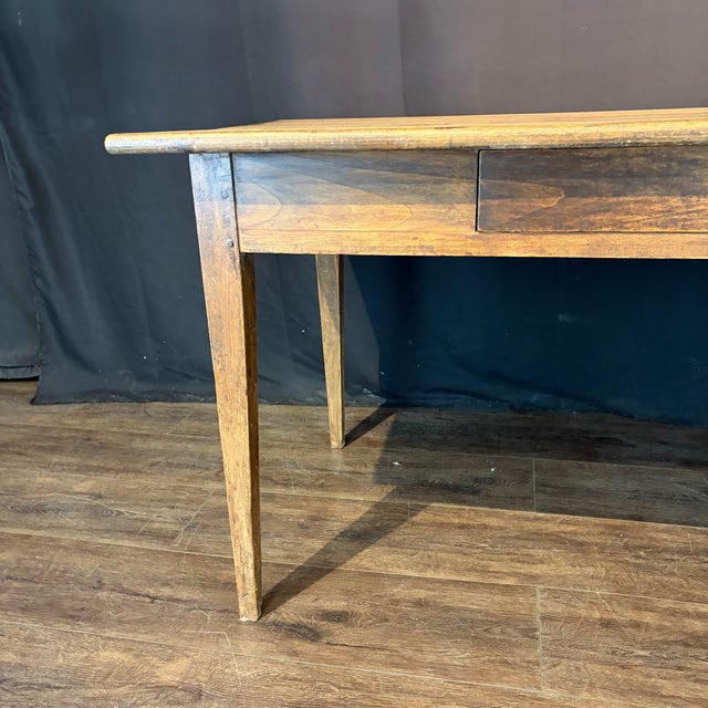 19th Century French Provincial Farmhouse Dining Table For Sale In Portland, ME - Image 6 of 14