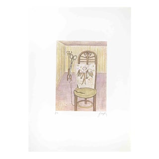 Enrico Benaglia, The Barber, Lithograph, 1990s For Sale