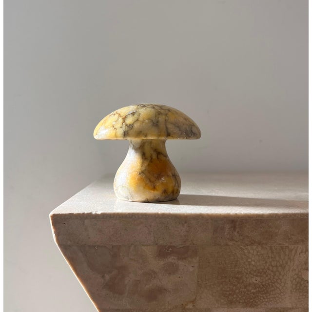 Mid-Century Modern Vintage Italian Yellow Marble Mushroom, 1960s For Sale - Image 3 of 6