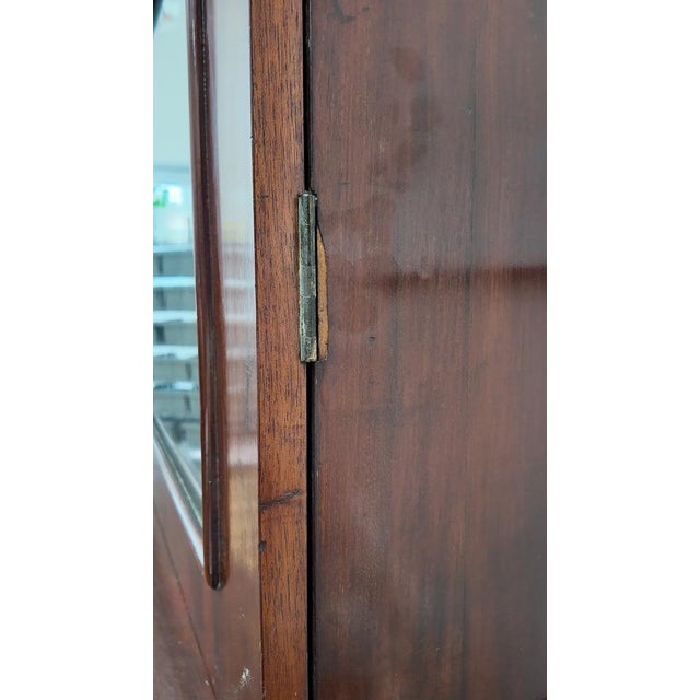 Brown Late 19th and Early 20th C. Glazed Mahogany Library Cabinets - A Pair For Sale - Image 8 of 12