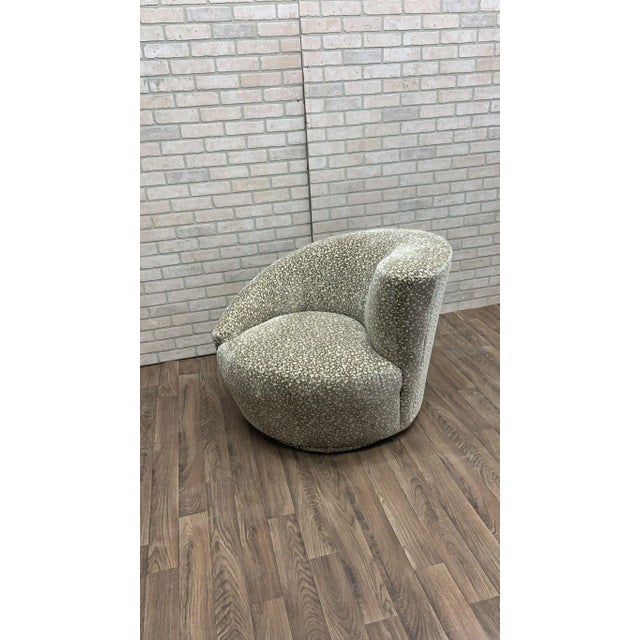 Mid Century Modern “Nautilus” Swivel Chairs Vladimir Kagan for Weiman - Pair For Sale - Image 11 of 12