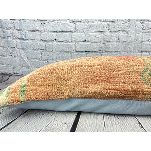 14 x 35 Lumbar Rug Pillow Turkish Radiance Turkish Pillow Cushion Cover For Sale - Image 4 of 4