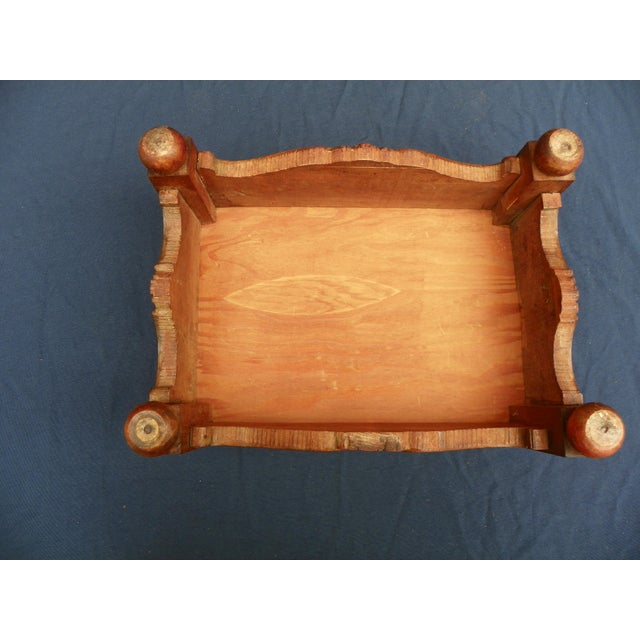 Wood Antique French Wanut Needlepoint Stool For Sale - Image 7 of 8